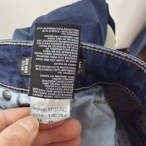 Kut From The Kloth 4P Connie Fab Ab Ankle Skinny Jeans High Rise Chewed Hem Blue - Picture 9 of 11